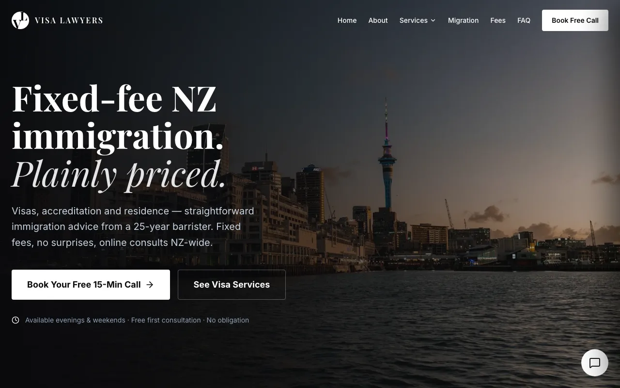Visa Lawyer website